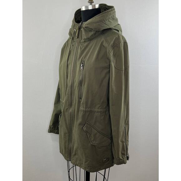 Aritzia TNA Military Edition Olive Drab Green Zip Front Hooded Jacket M Medium - Picture 2 of 7